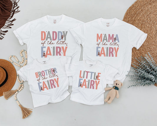 Fairy Birthday Matching Family Shirts Magical Party Outfit Mommy and Me Tees Custom Family Birthday Clothes, Enchanted Celebration Gifts Cotton Soft