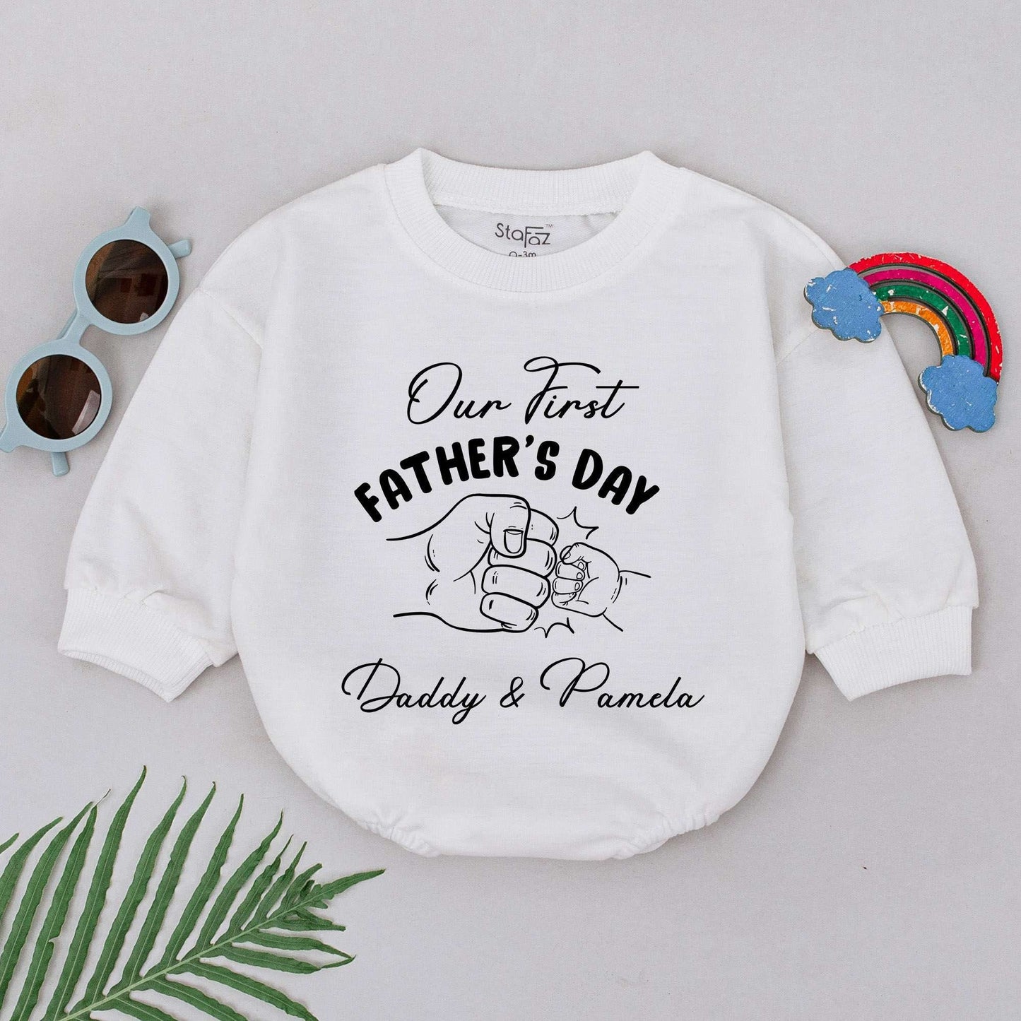 First Father's Day Baby Romper: Cute Newborn Outfit for Girls & Boys