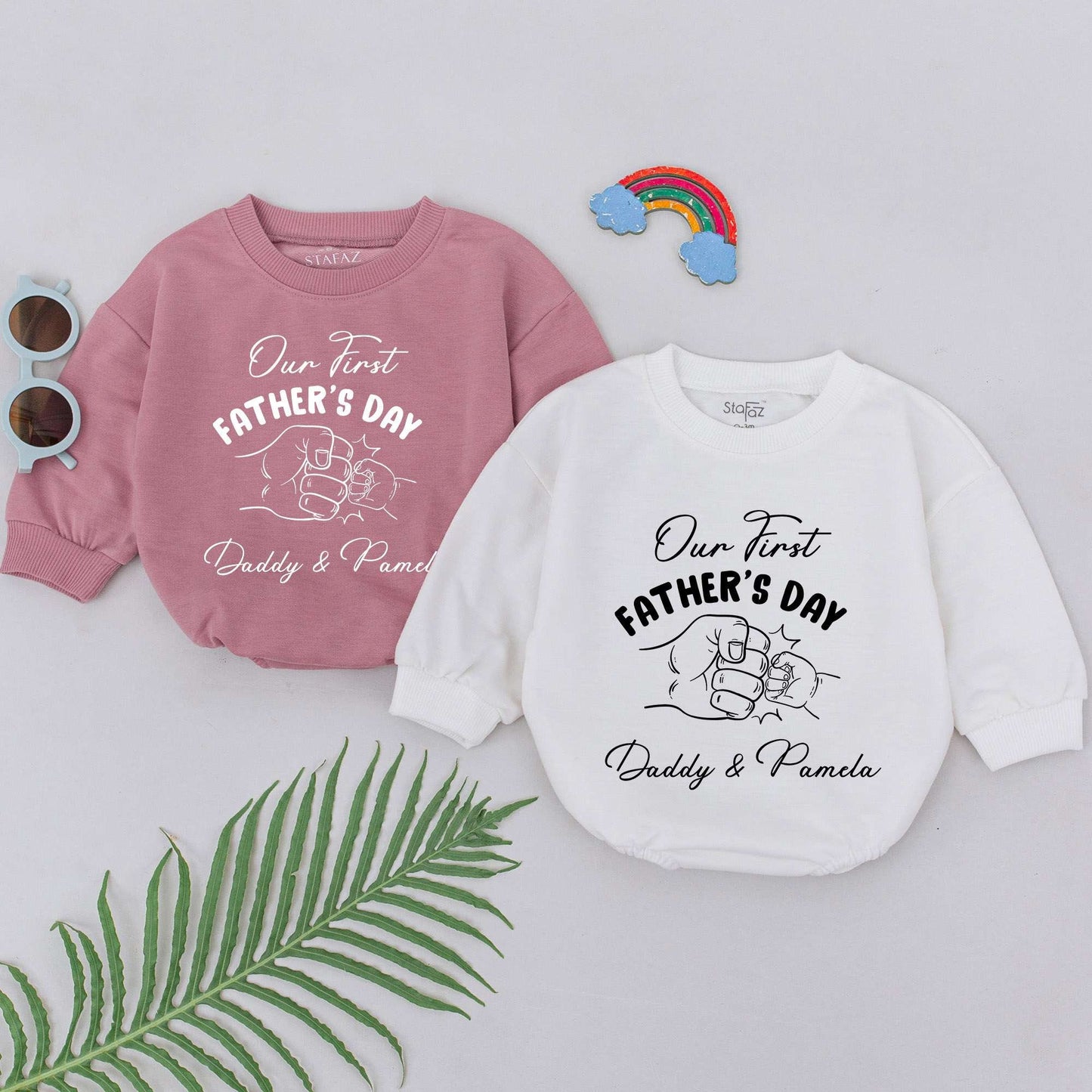 First Father's Day Baby Romper: Cute Newborn Outfit for Girls & Boys