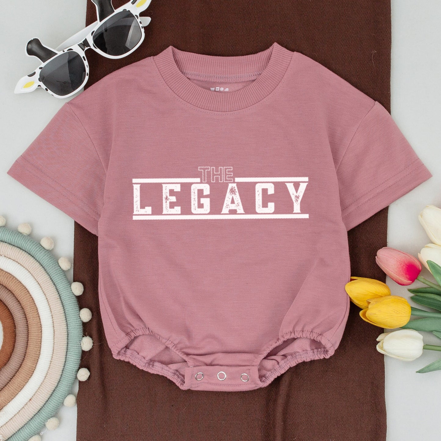 The Legend The Legacy Father Son Matching Shirt and Bodysuit Set Daddy and Me Modern Bold Black Text First Fathers Day Gift