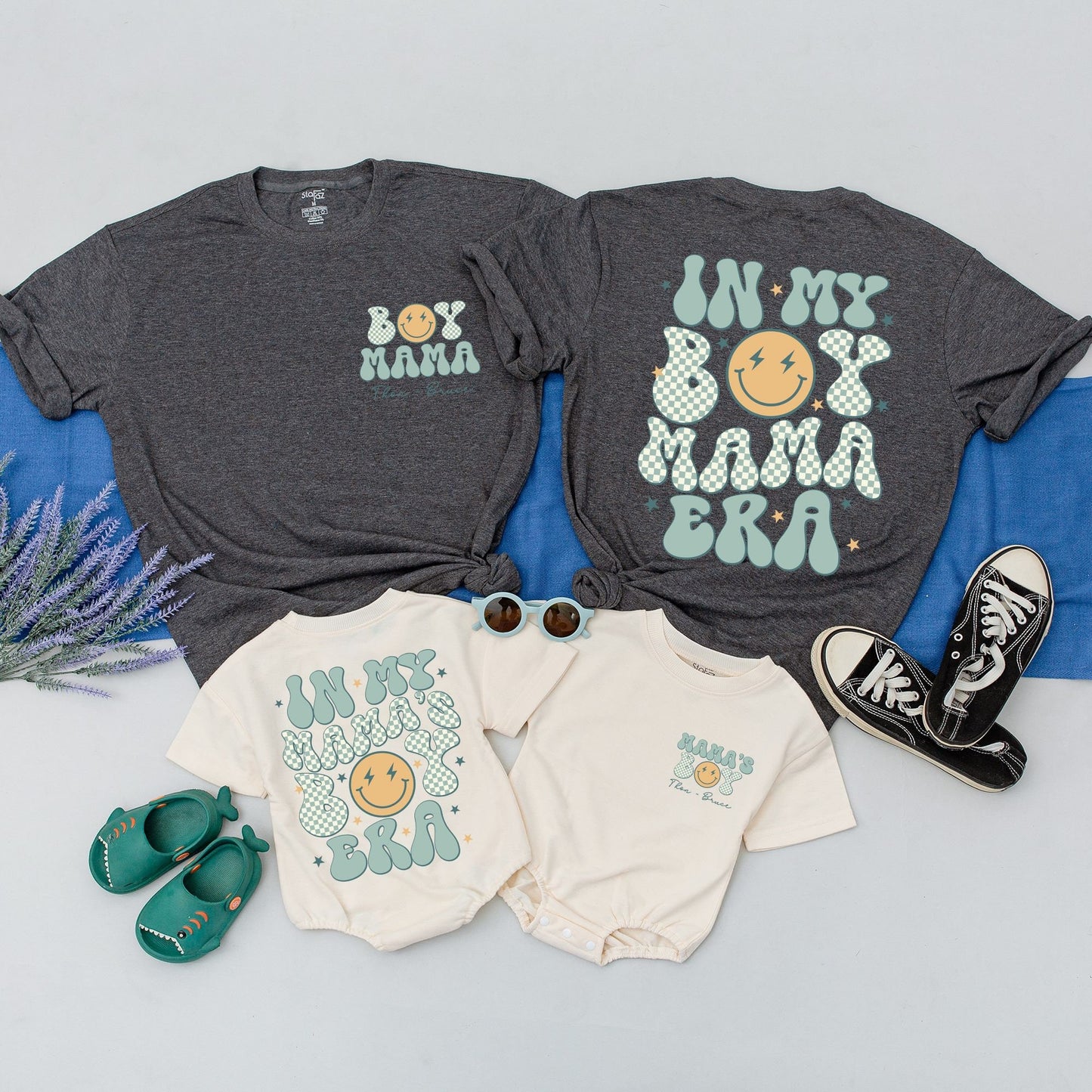 Matching Retro Boy Mama and Son Shirts In My Mama's Boy Era Vintage Graphic Tee Comfortable Mother's Day Gift for New Mom of Boys