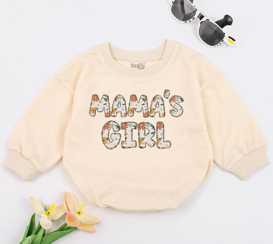 Mama's Girl Groovy Baby Romper Outfit Retro 70s Style Bodysuit First Mother's Day Gift Newborn Sleepsuit Cute Infant Clothes Shower Present (139 chars)