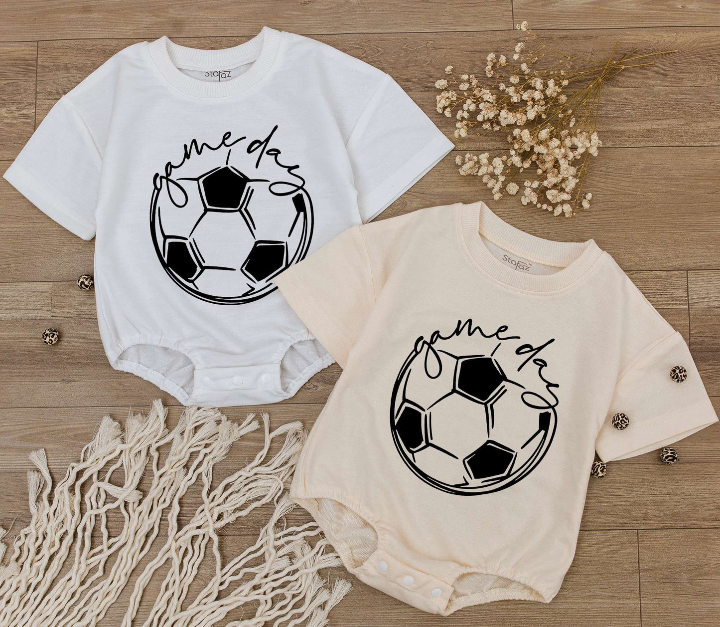 Cute Baby Boy Game Day Romper for Sports Season Soccer Baseball Football Outfit Newborn Toddler Jumpsuit Casual Tee Comfortable First Birthday Gift