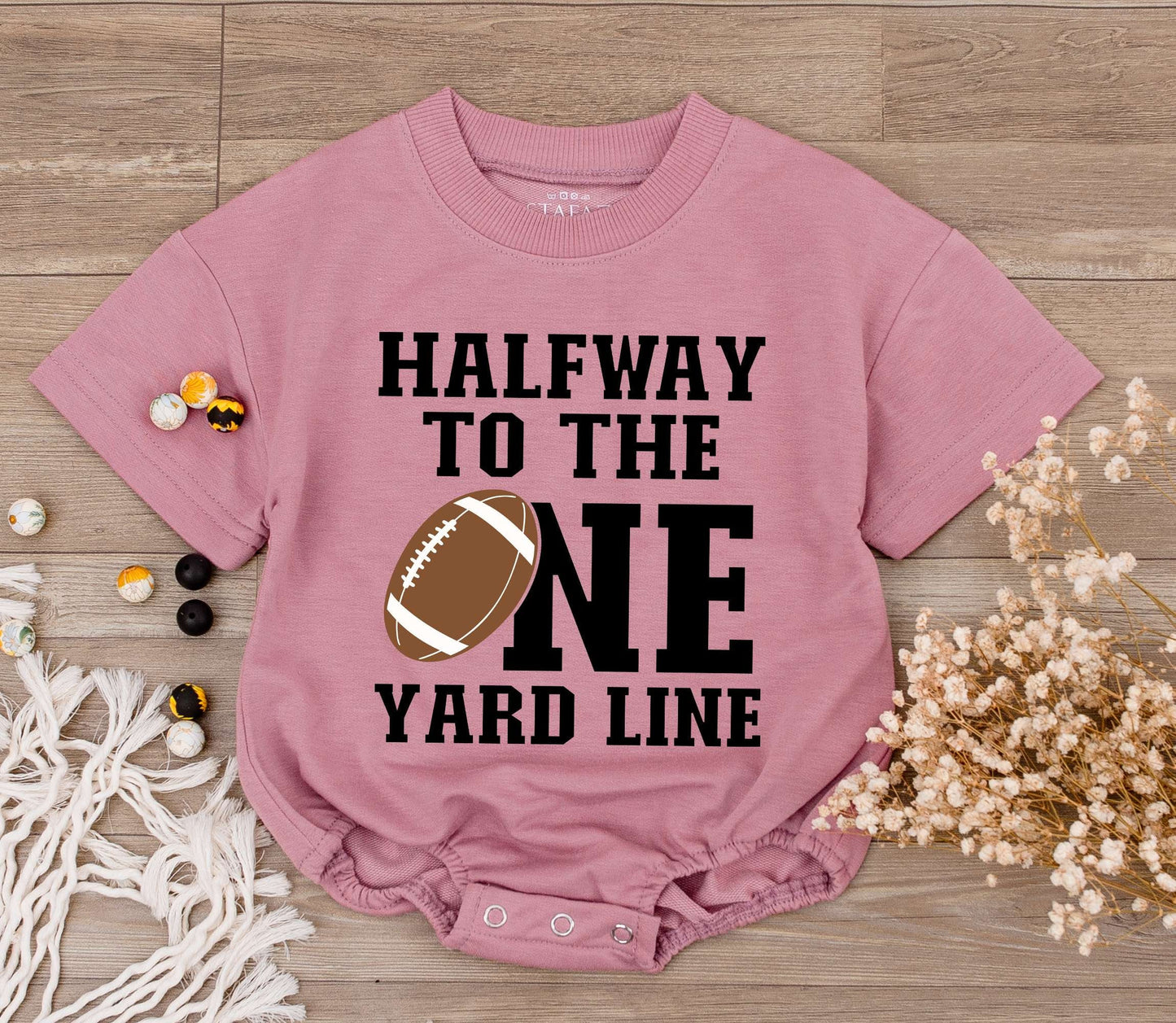 Halfway to One Football Baby Romper for Boys Half Birthday Outfit Six Month Celebration Gift Bodysuit Comfortable Infant Clothing