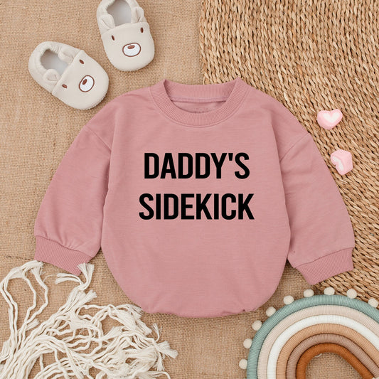 First Father's Day Daddy's Sidekick Baby Boy Romper Outfit Soft Comfortable Newborn Bodysuit Clothing Perfect New Dad Son Gift Idea