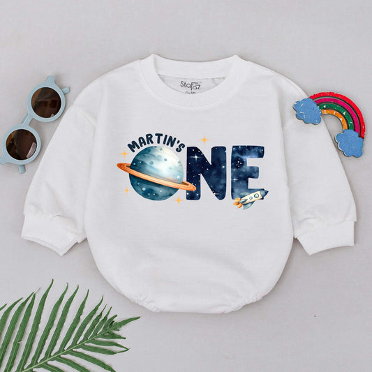 First Trip Around The Sun Baby Onesies, Unique Personalized Baby Gifts, Astronaut Space 1st Birthday Outfit