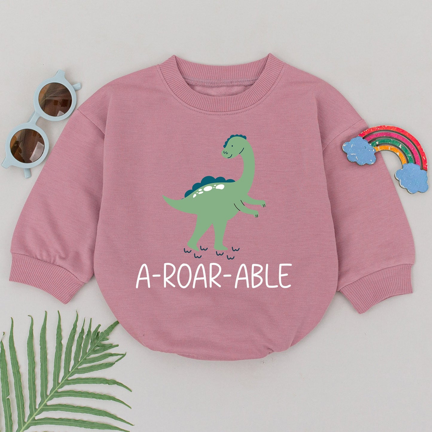 Aroarable Babysaurus Romper Cute Minimalist Dinosaur Baby Boy Outfit Soft Cotton Coming Home Baby Shower Mothers Day Gift