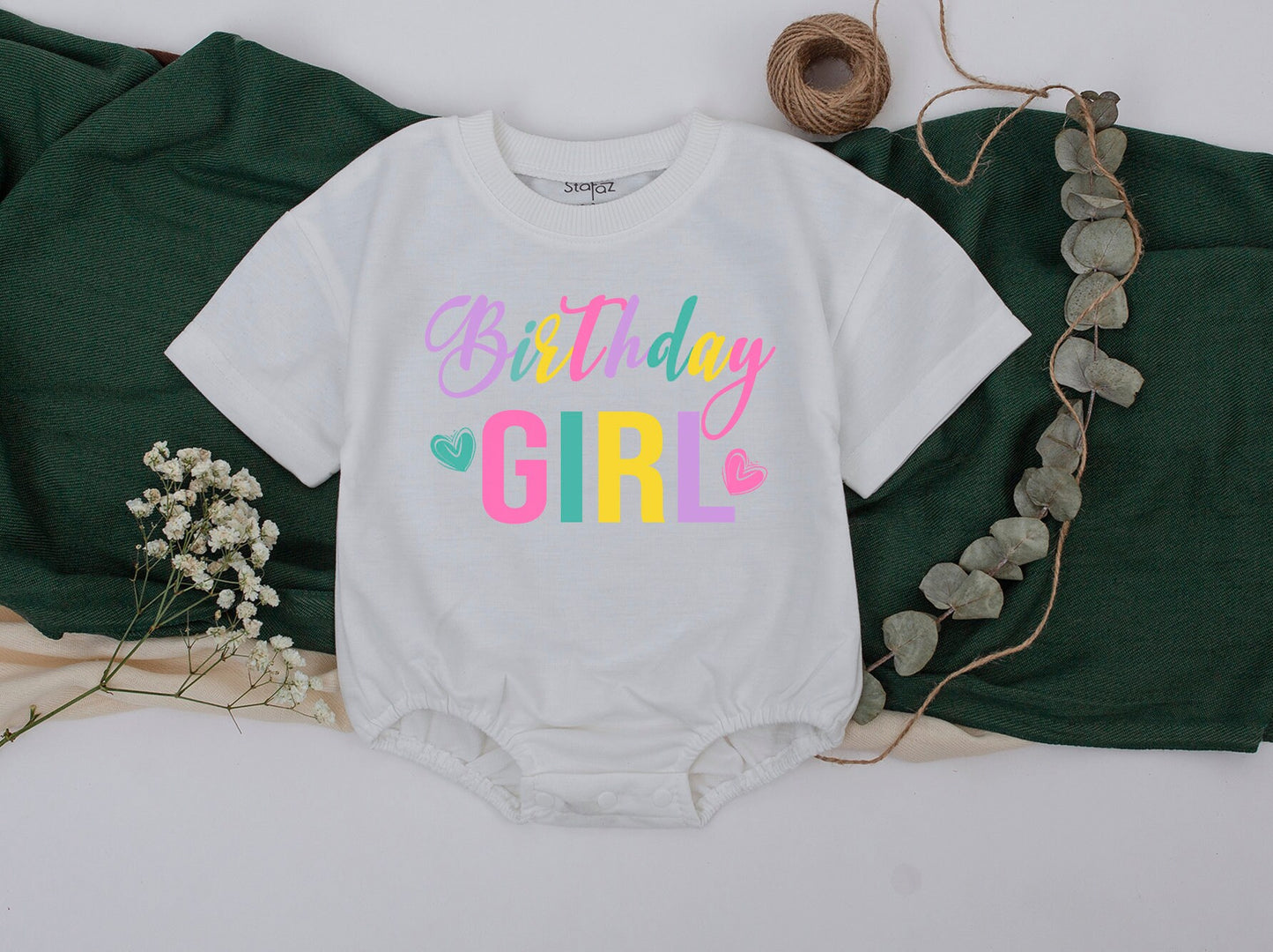Colorful Birthday Girl Family Matching Shirts for Mom Dad and entire family sweet first birthday party celebration soft cotton comfortable