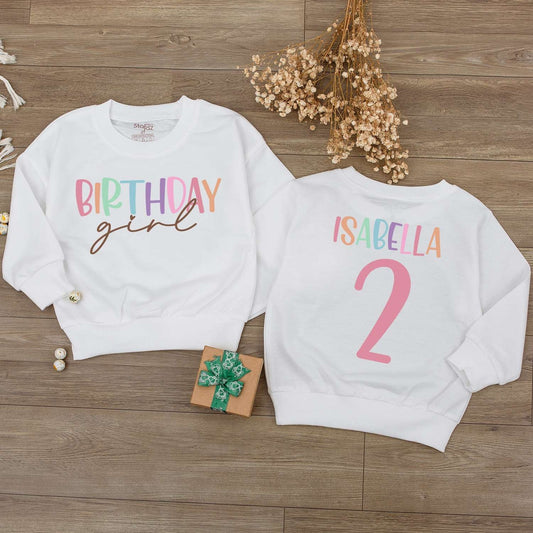 Personalized Baby Girl First Birthday Bubble Romper Cute Rainbow Letter Name & 1st Celebration Outfit Adorable Shower Gift