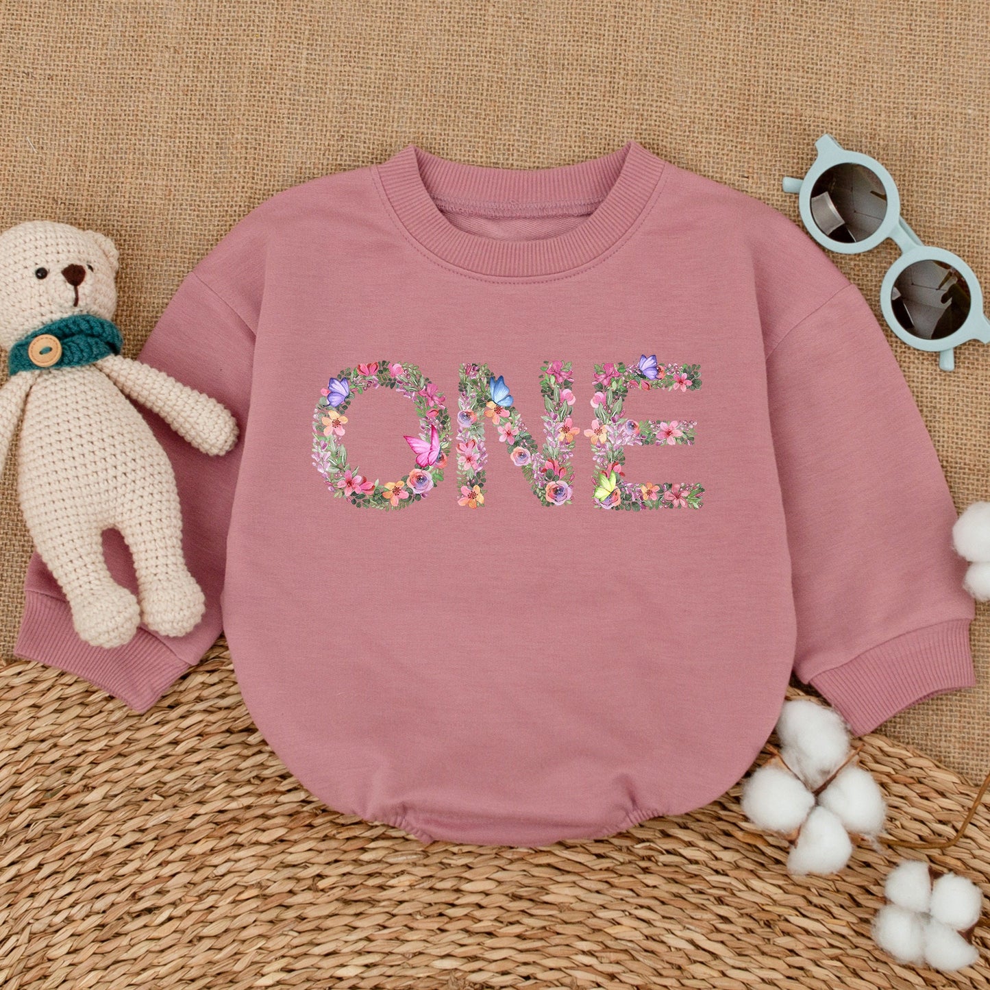 Charming Flower Sweet One Baby Girl Romper Wild One First Birthday Outfit Newborn Bubble Bodysuit Adorable Shower Gift