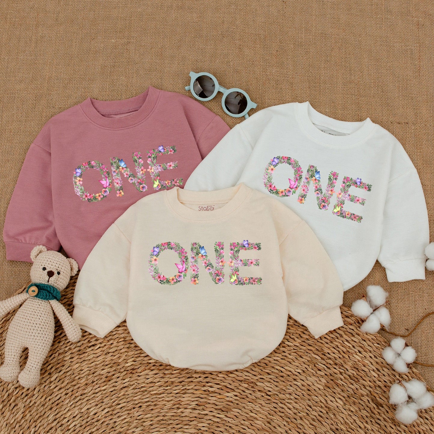 Charming Flower Sweet One Baby Girl Romper Wild One First Birthday Outfit Newborn Bubble Bodysuit Adorable Shower Gift