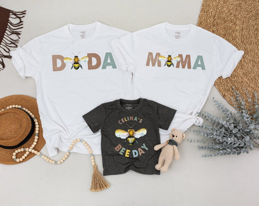 Adorable Bee First Birthday Romper Baby Girl Outfit Sweet Honeycomb Design Mommy Daddy Bee Matching Celebration Clothes Cotton Soft