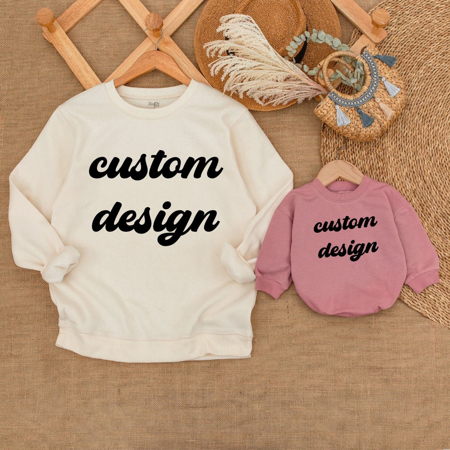 Custom Design Mommy & Me Outfits, Dad & Son Matching Sets, Baby Bodysuit & Romper, Cute Baby Clothes, Family Gifts
