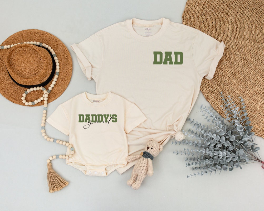 Happy First Father's Day Shirt Daddy's Little Girl Matching Dad Daughter Gift from Daughter Birthday