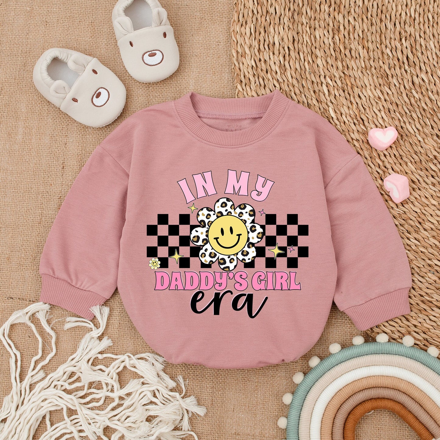 My Daddy's Girl Era Baby Romper Daddy and Me Bodysuit Outfit Cute Infant Girl Clothes Gift Comfortable Soft Cotton Baby Shower