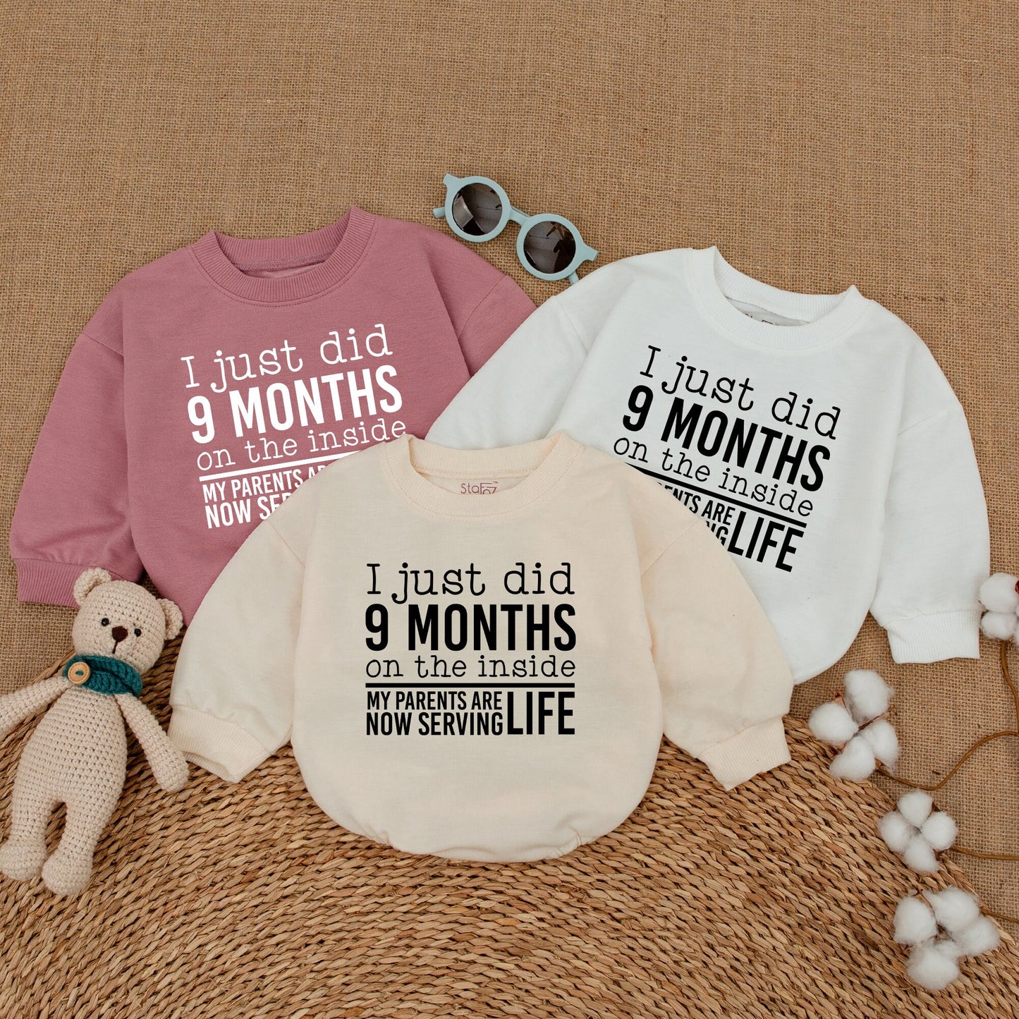 I Just Did 9 Months On The Inside Funny Baby Bodysuit My Parents Are Now Serving Life Modern Newborn Romper Pregnancy Announcement Reveal Gift