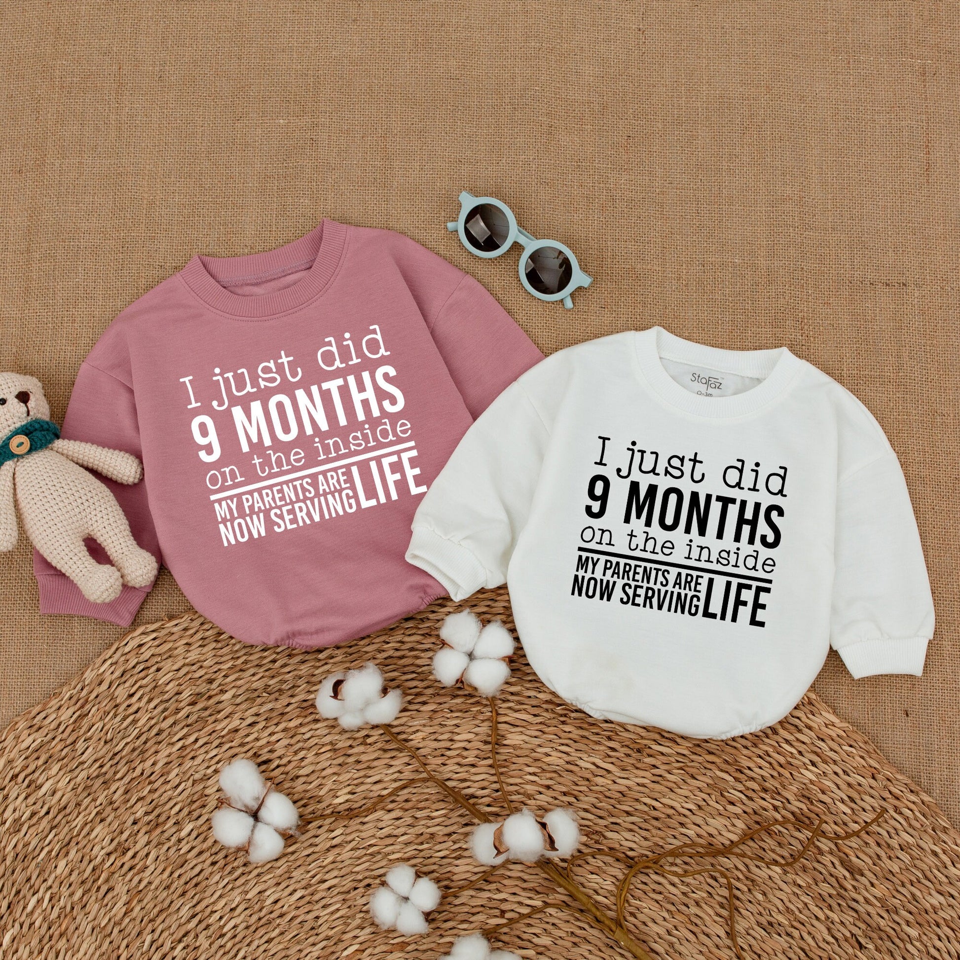 I Just Did 9 Months On The Inside Funny Baby Bodysuit My Parents Are Now Serving Life Modern Newborn Romper Pregnancy Announcement Reveal Gift
