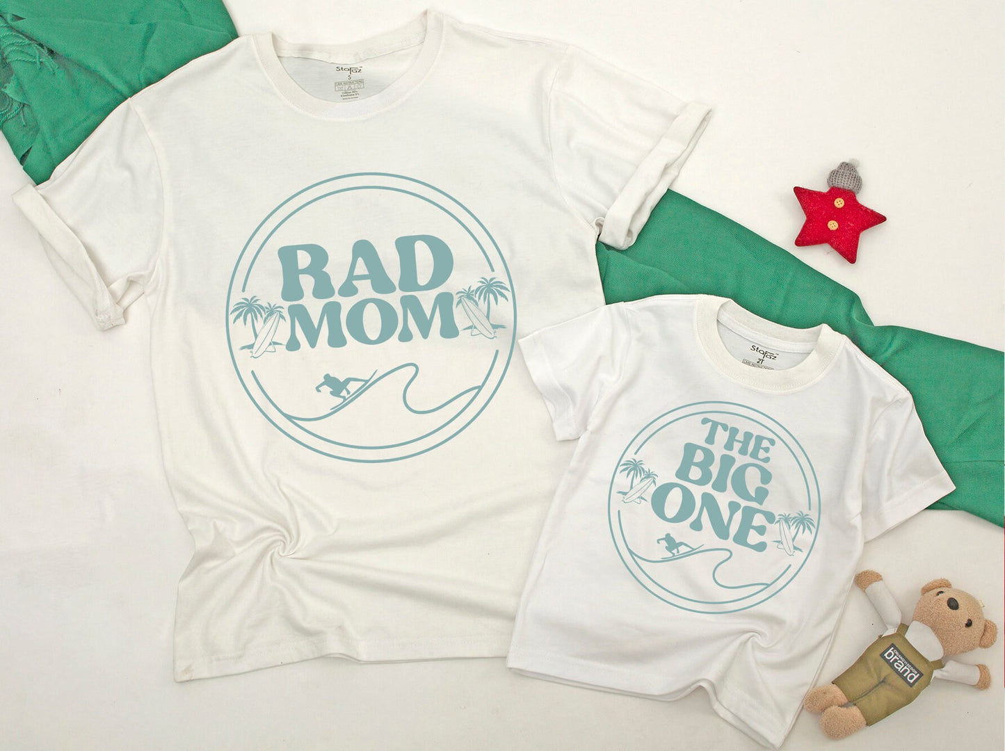 The Big One Surf Birthday Shirt for Toddler Boy 1st Birthday Party Outfit Mommy and Me Surfer Surfs Up Catch A Wave Apparel