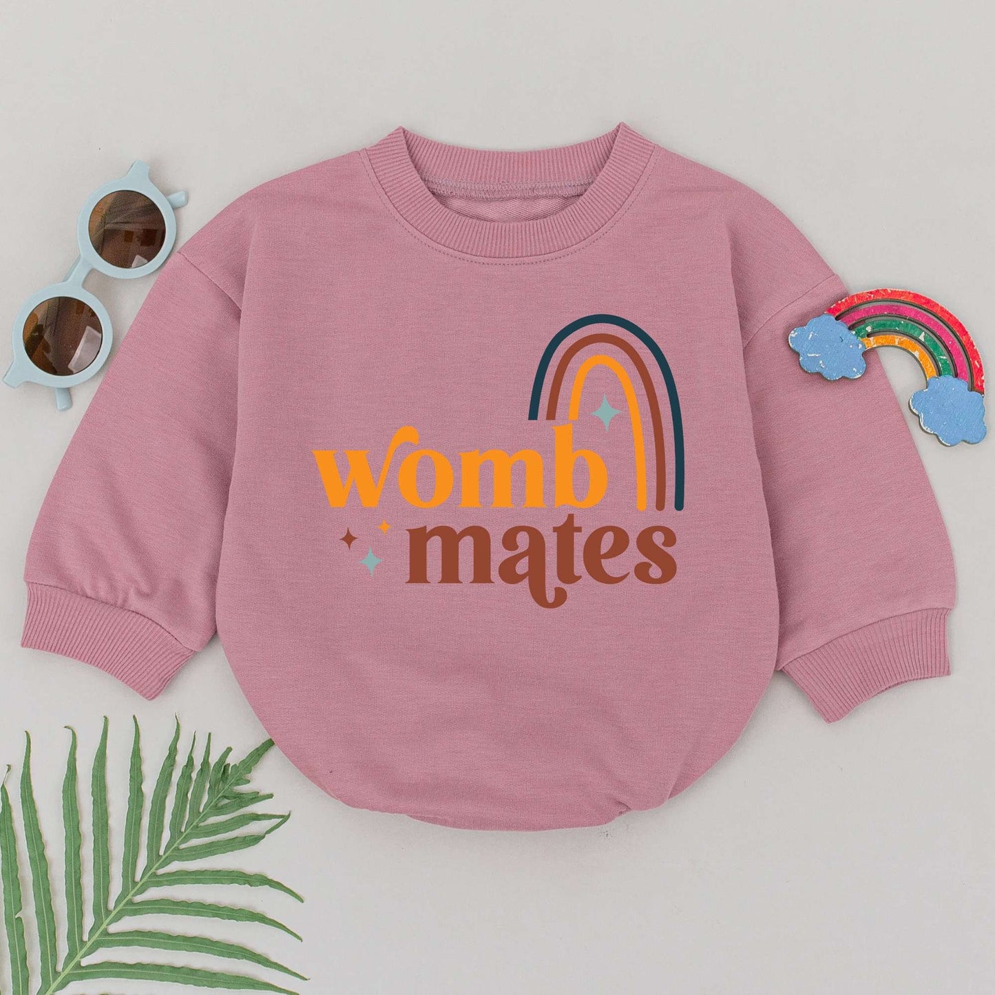 Twin Baby Bodysuit Set: Womb Mates & Best Friends Outfit Gift