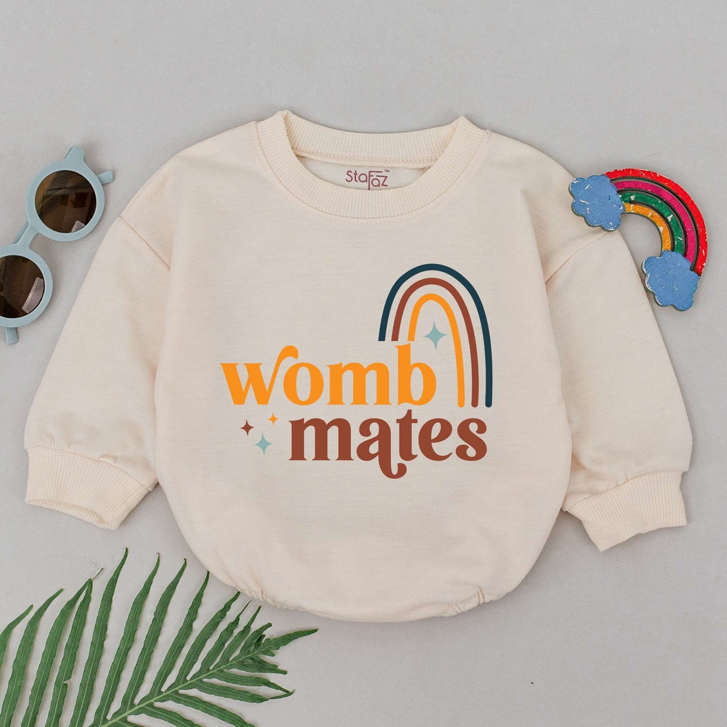 Twin Baby Bodysuit Set: Womb Mates & Best Friends Outfit Gift