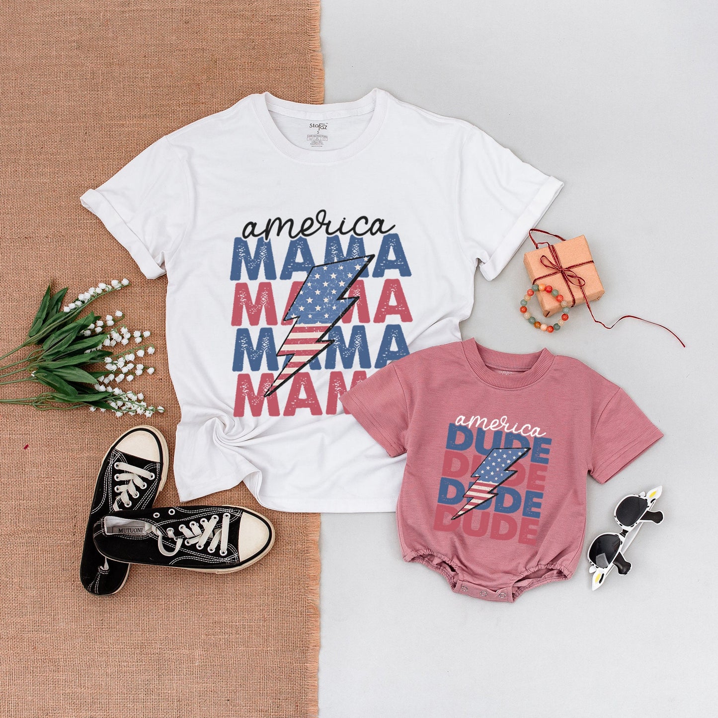 Patriotic Family Shirts: American Spirit, Matching 4th of July Outfits