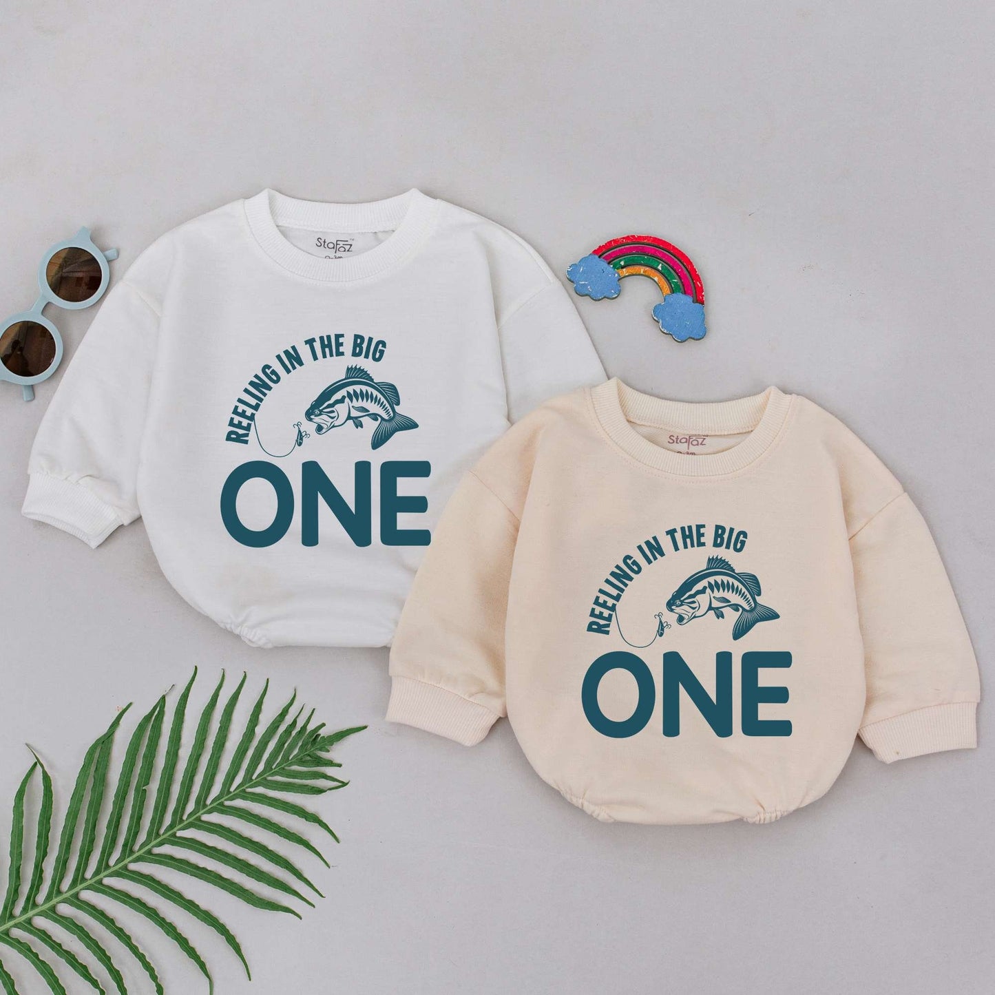 The Big One Fishing Romper, 1st Birthday Bodysuit, Baby Shower Gift
