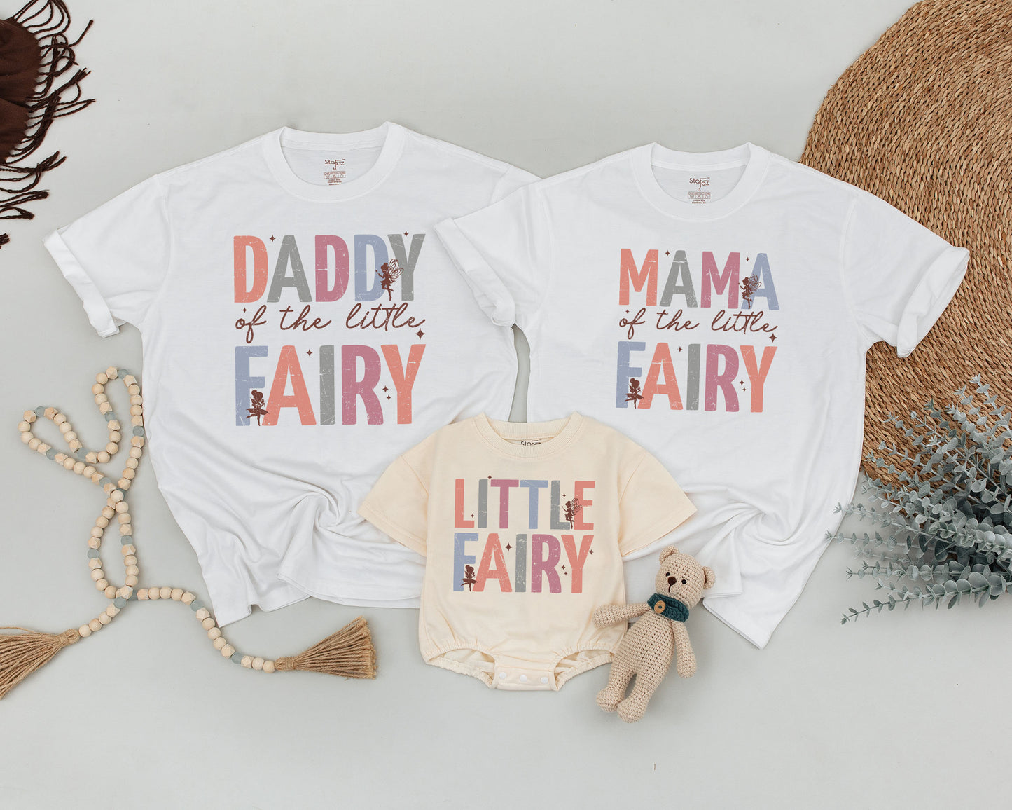 Fairy Birthday Matching Family Shirts Magical Party Outfit Mommy and Me Tees Custom Family Birthday Clothes, Enchanted Celebration Gifts Cotton Soft