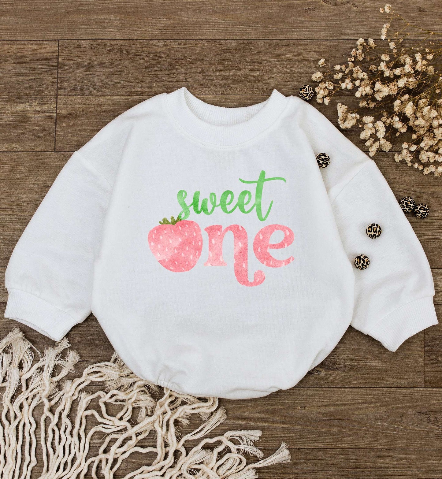 Retro Strawberry Romper, Gender Neutral Baby Outfit, Birthday Gift