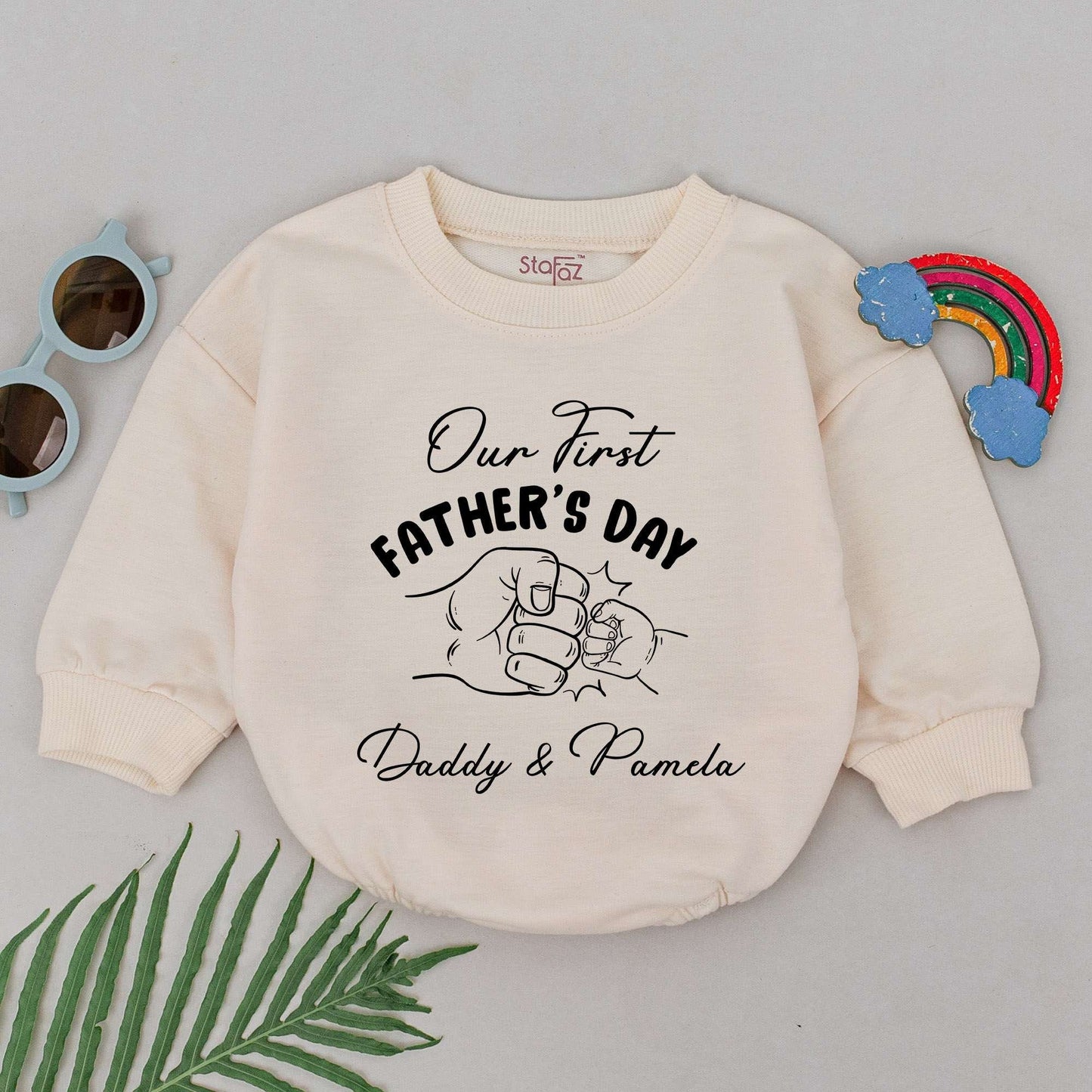 First Father's Day Baby Romper: Cute Newborn Outfit for Girls & Boys