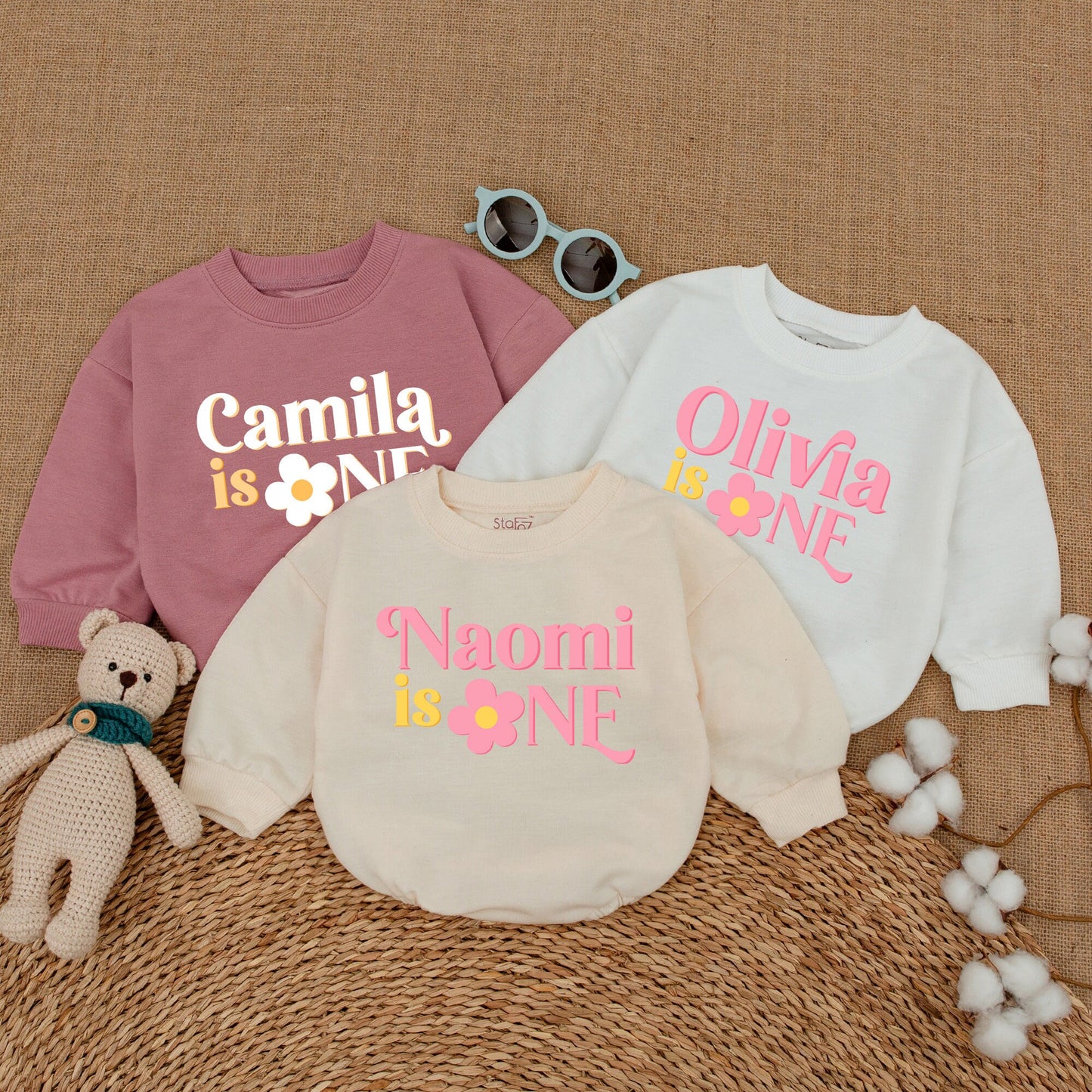 Personalized One Groovy Girl Daisy 1st Birthday Romper Retro Baby Bodysuit Smash Cake Outfit Celebration Gift for Infants