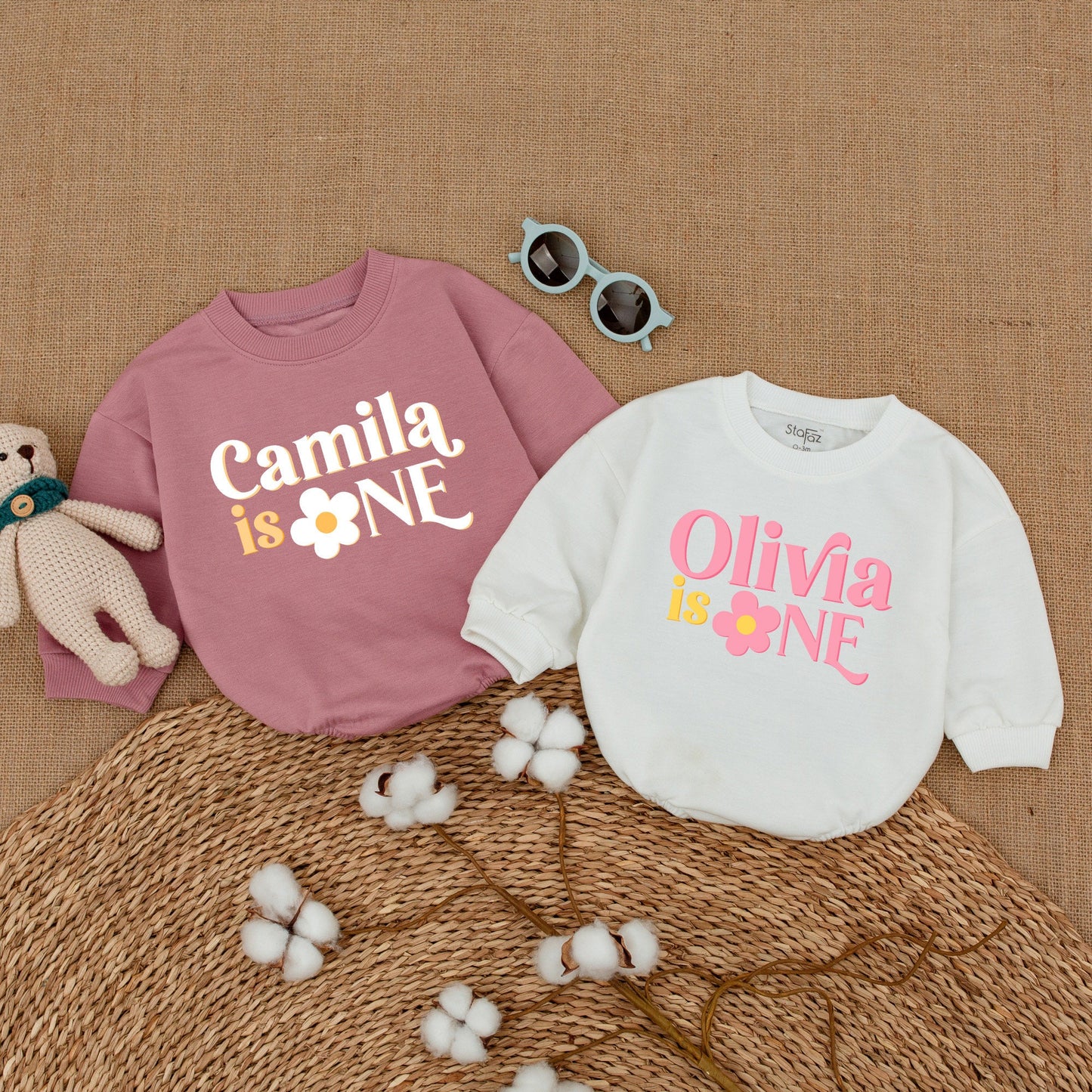 Personalized One Groovy Girl Daisy 1st Birthday Romper Retro Baby Bodysuit Smash Cake Outfit Celebration Gift for Infants