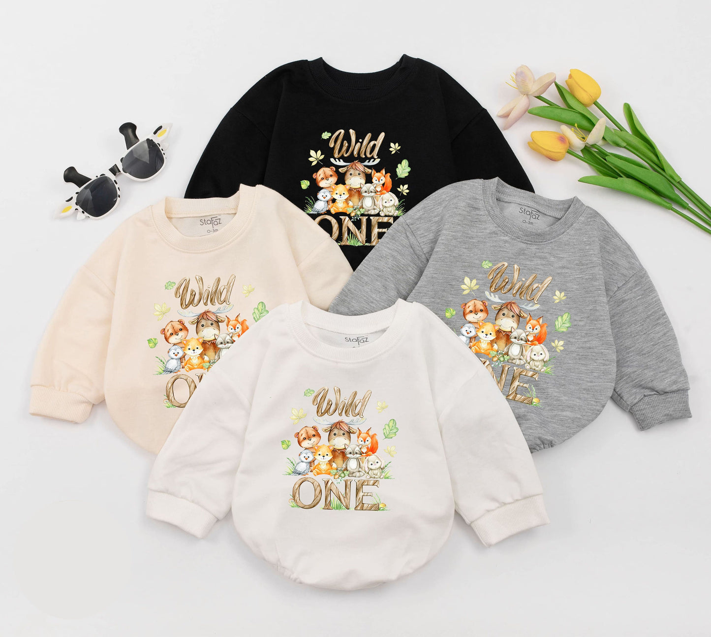 Boho Wild One Birthday Romper, 1st Birthday Baby Outfit Gift