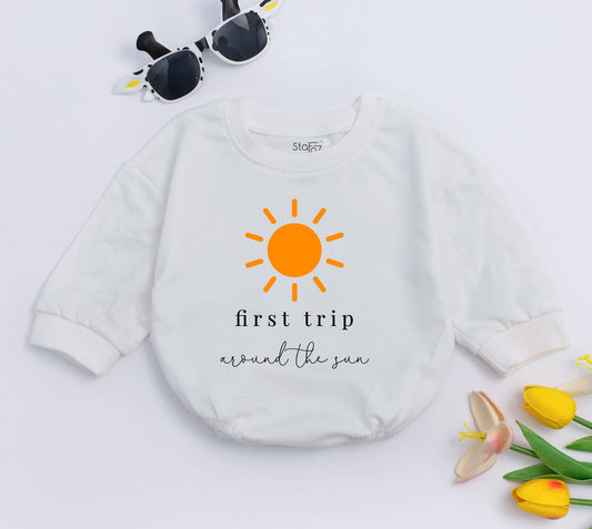 Sun-Themed First Birthday Romper: Smash Cake & Adventure Outfit