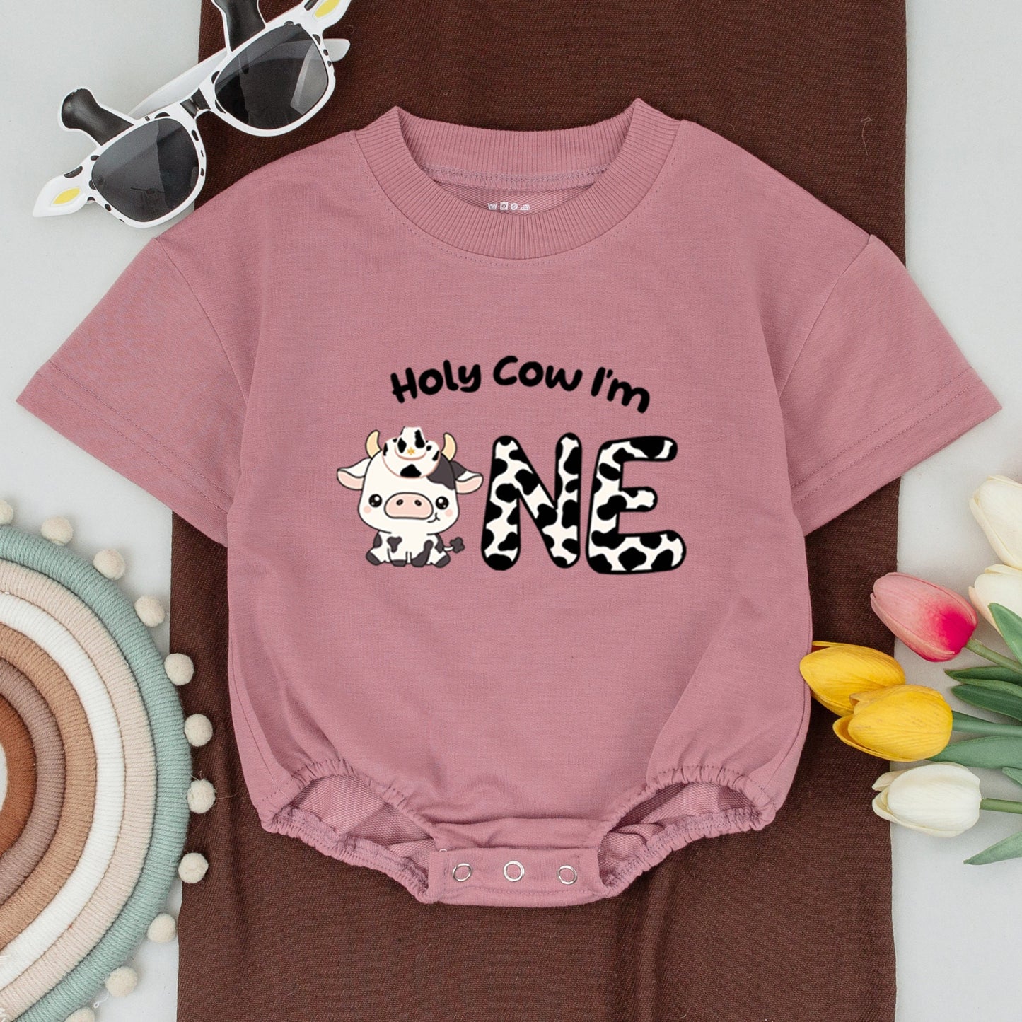 Cow Themed 1st Birthday Family Outfit – Personalized Shirts & Bodysuit