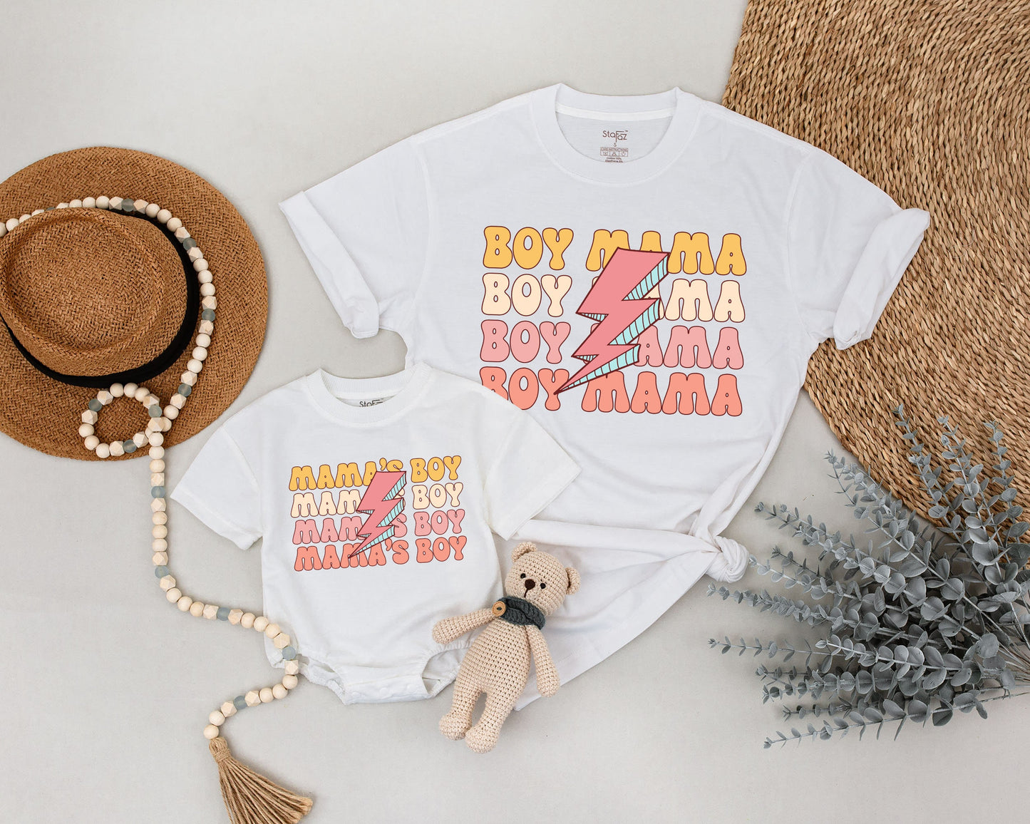 Rocker Mama & Mama's Boy Retro Outfit, Perfect for Mother's Day