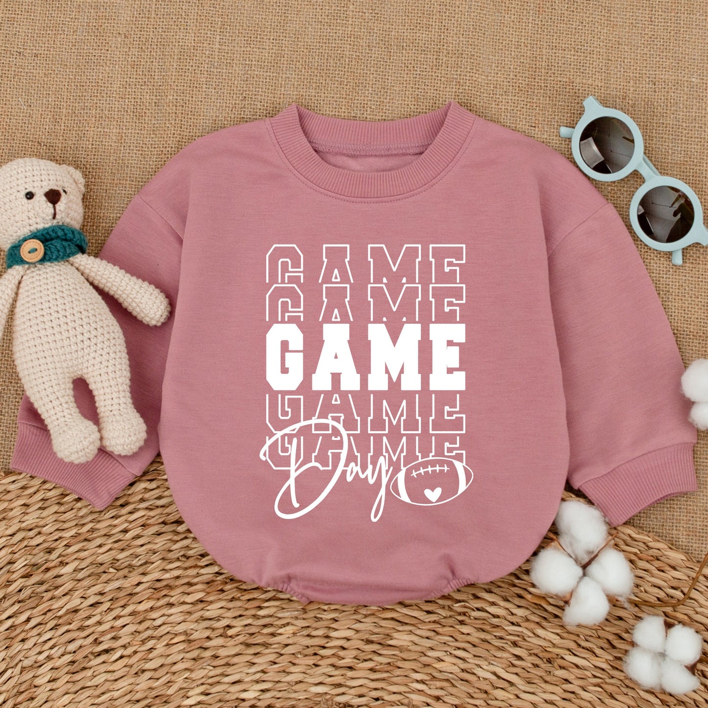 Football Baby Romper & Sweatshirt: Game Day Outfit for Toddlers