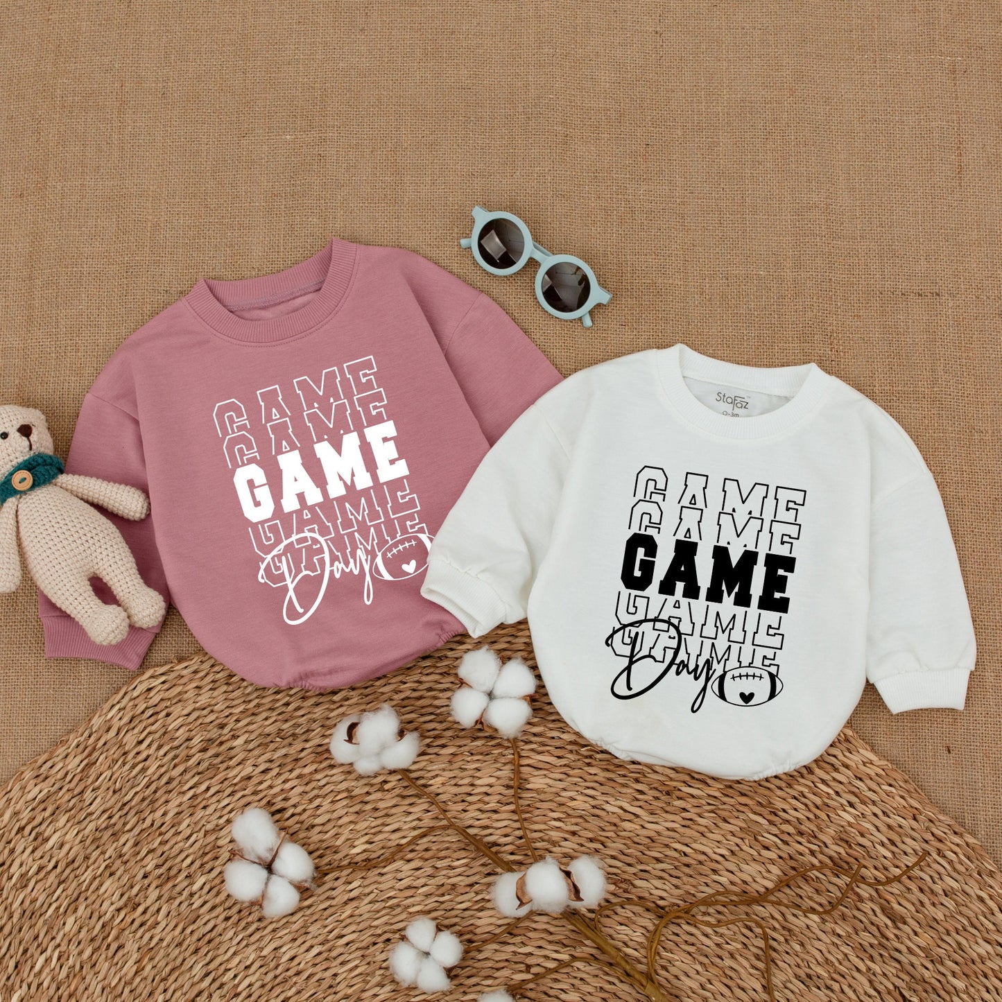 Football Baby Romper & Sweatshirt: Game Day Outfit for Toddlers
