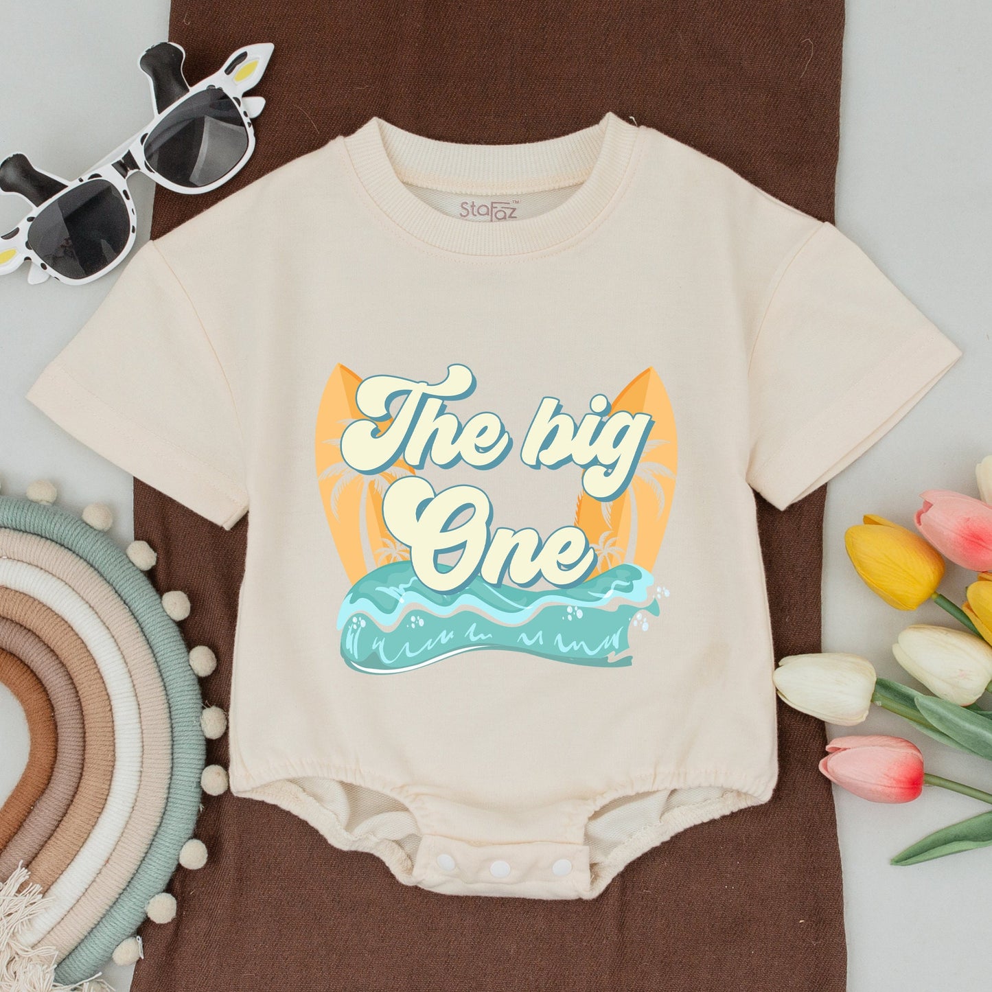 The Big One First Birthday Surf Family Matching Outfits Rad Daddy Mommy and Me Bodysuit Shirt Vintage Retro Beach Party Wave Design Celebration