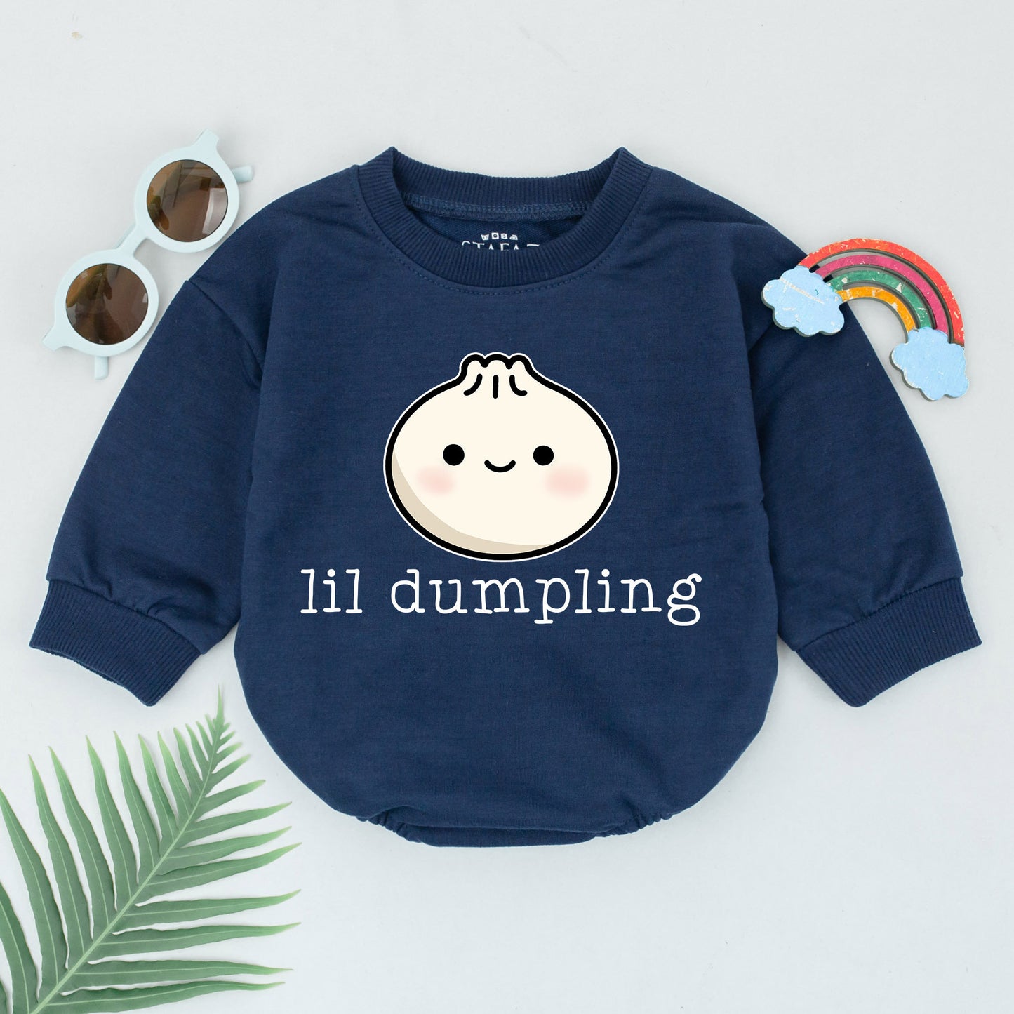 Lil Dumpling Baby Romper Cute Vegan Bodysuit Foodie Gift Asian Dim Sum Costume Funny Outfit Soft Comfortable Playwear Baby Shower Present 139 chars