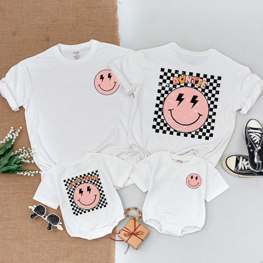 Personalized Aunties Bestie Newborn Romper Cool Aunt Matching Outfit Baby Girl Niece Shirt Gift for Promoted Auntie Club