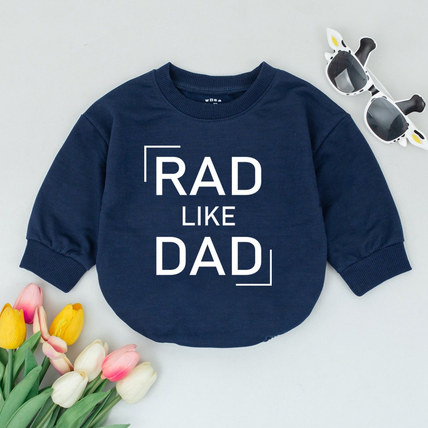 Rad Like Dad Baby Romper Gender Neutral Bodysuit First Father's Day New Dad Gift Soft Comfortable Newborn Infant Outfit Baby Shower Present