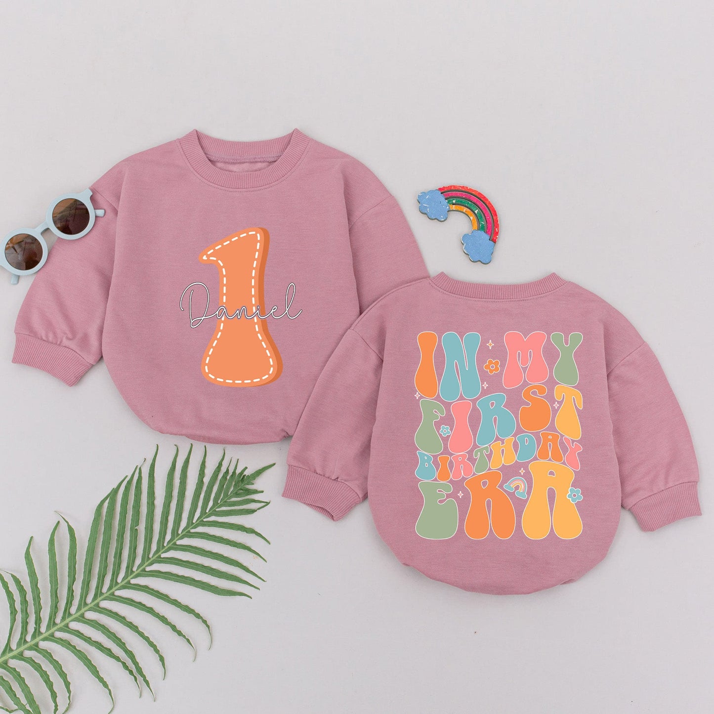 First Birthday Era Bubble Romper One Year Old Baby Outfit for Their Special Celebration Soft Comfortable Cotton Bodysuit Shower Gift