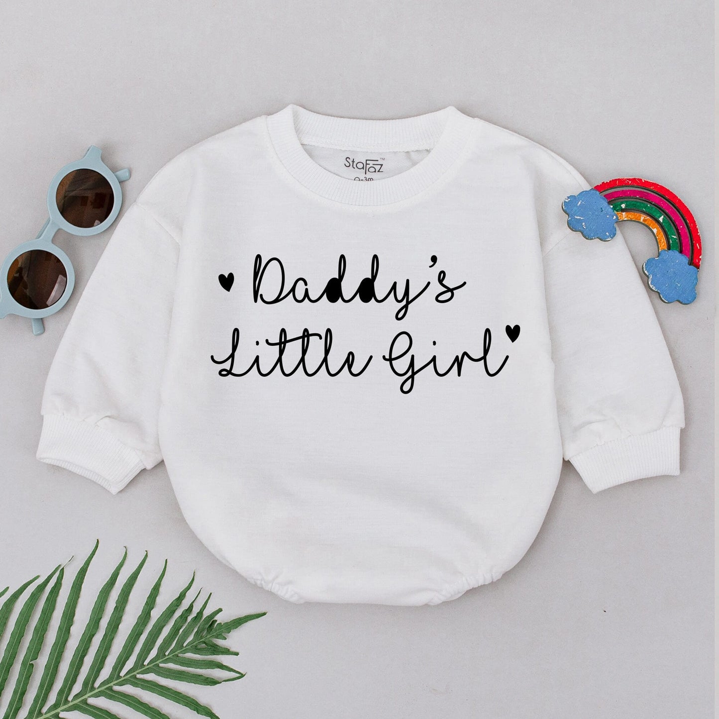 Adorable Daddy's Little Girl Romper Soft Cotton Baby Girl Outfit Perfect Father's Day Gift Newborn Daughter Present Comfortable Summer Shower Keepsake Attire