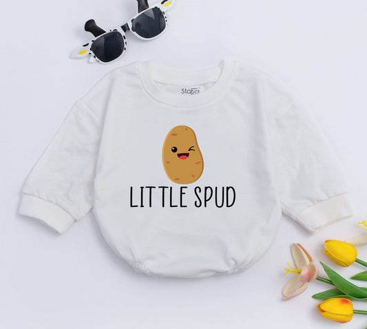 Cute Little Spud Potato Best Gift for Baby, Funny Winking Spud Onesie, Farm Fresh Vegetable Foodie Gift Outfit