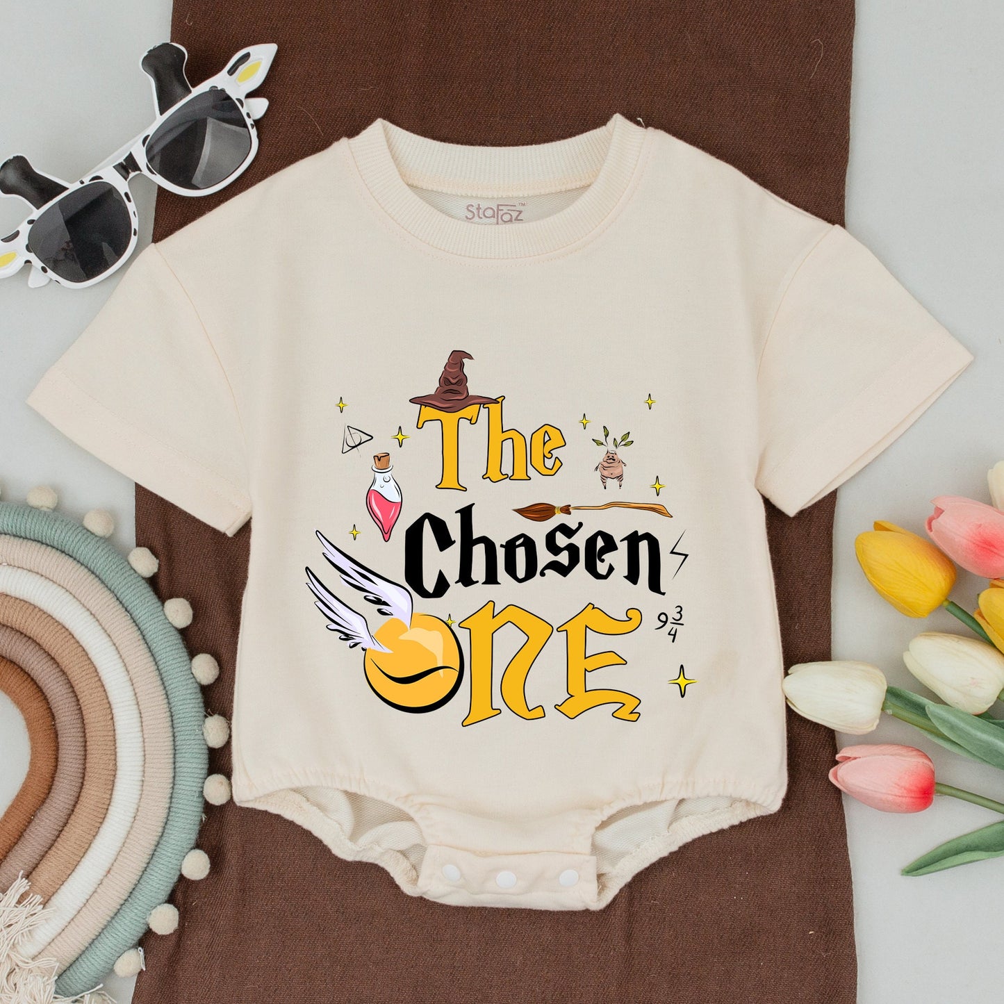 The Chosen One Birthday Shirt for Baby Boy and Family Matching Outfits Magical Wizard First Birthday Party Celebration Bodysuit