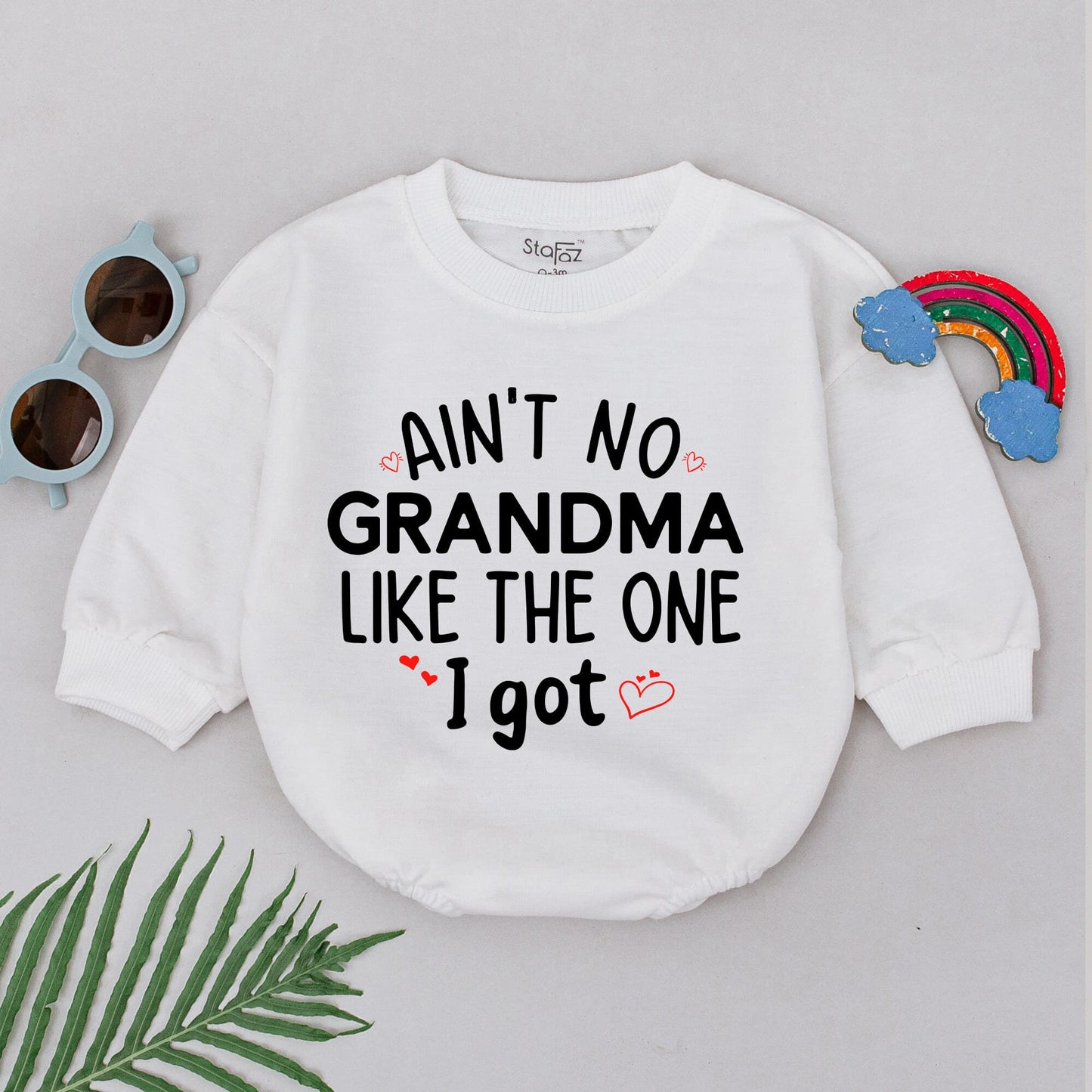 Ain't No Grandma Like The One I Got Baby Romper Newborn Gift Mother's Day Announcement Outfit for Boys Girls, Soft Cotton Comfortable Wear