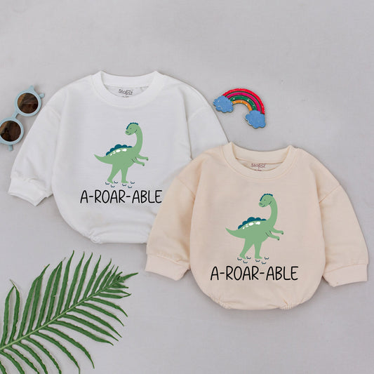 Aroarable Babysaurus Romper Cute Minimalist Dinosaur Baby Boy Outfit Soft Cotton Coming Home Baby Shower Mothers Day Gift