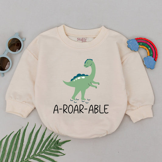 Aroarable Babysaurus Romper Cute Minimalist Dinosaur Baby Boy Outfit Soft Cotton Coming Home Baby Shower Mothers Day Gift
