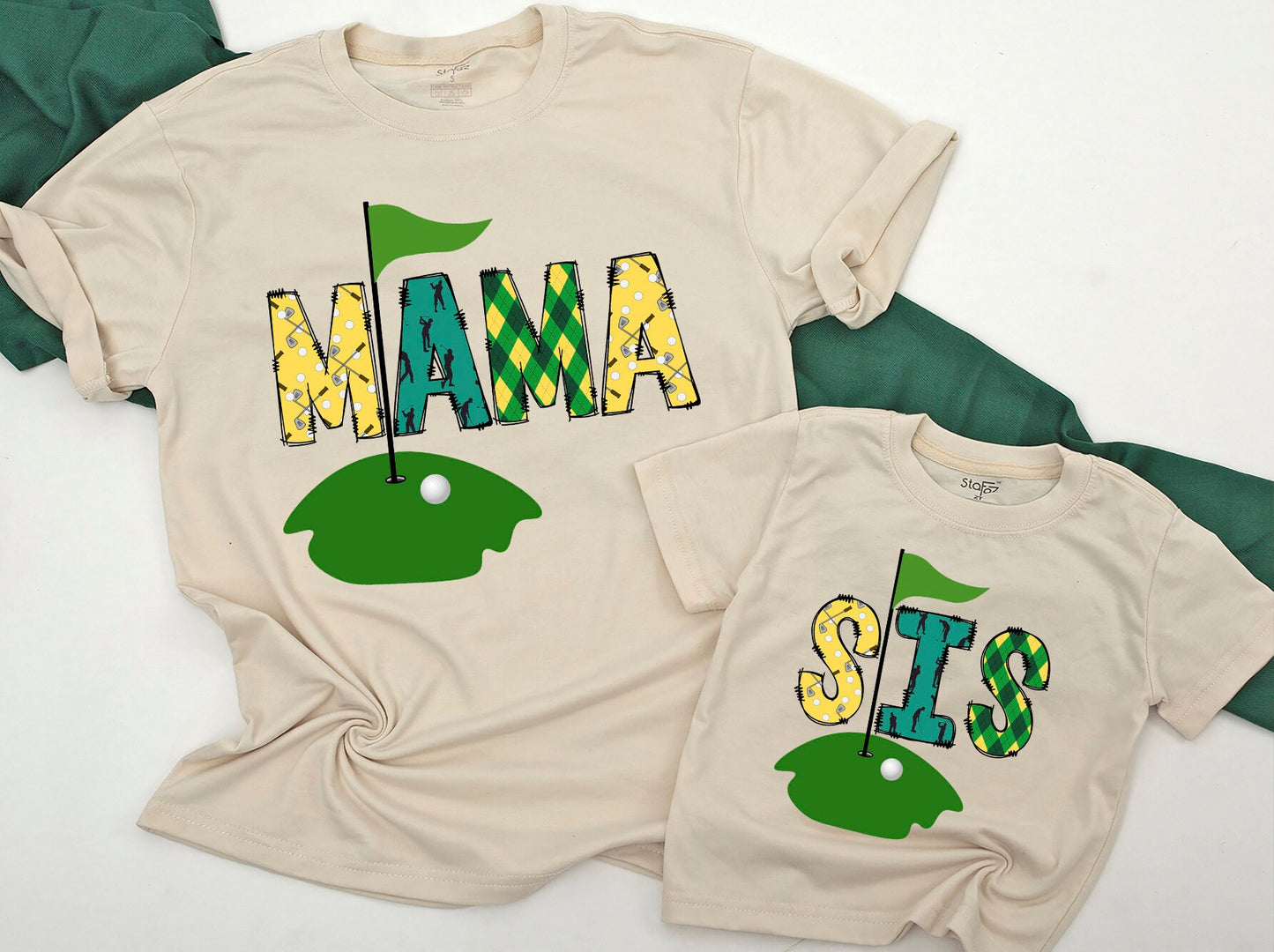 Matching Family Masters Golf First Birthday Party Outfit Hole in One Celebration Baby Romper Tee One Year Old Mama Dada Adorable Gift