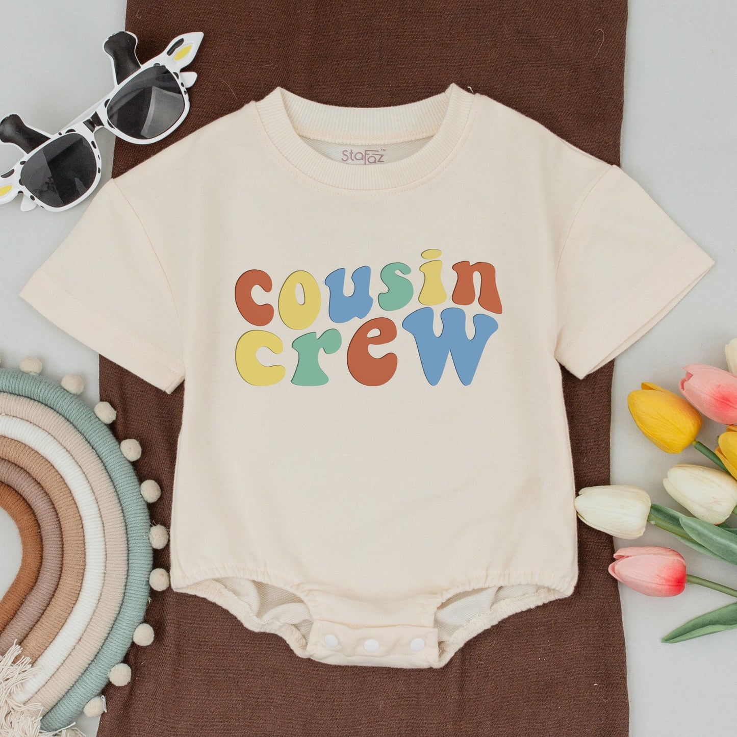 Cousin Crew Matching Shirts Retro Family Trip Vacation Outfits Baby Bodysuit Pregnancy Reveal New to the Crew Toddler & Infant Fun Vintage Style